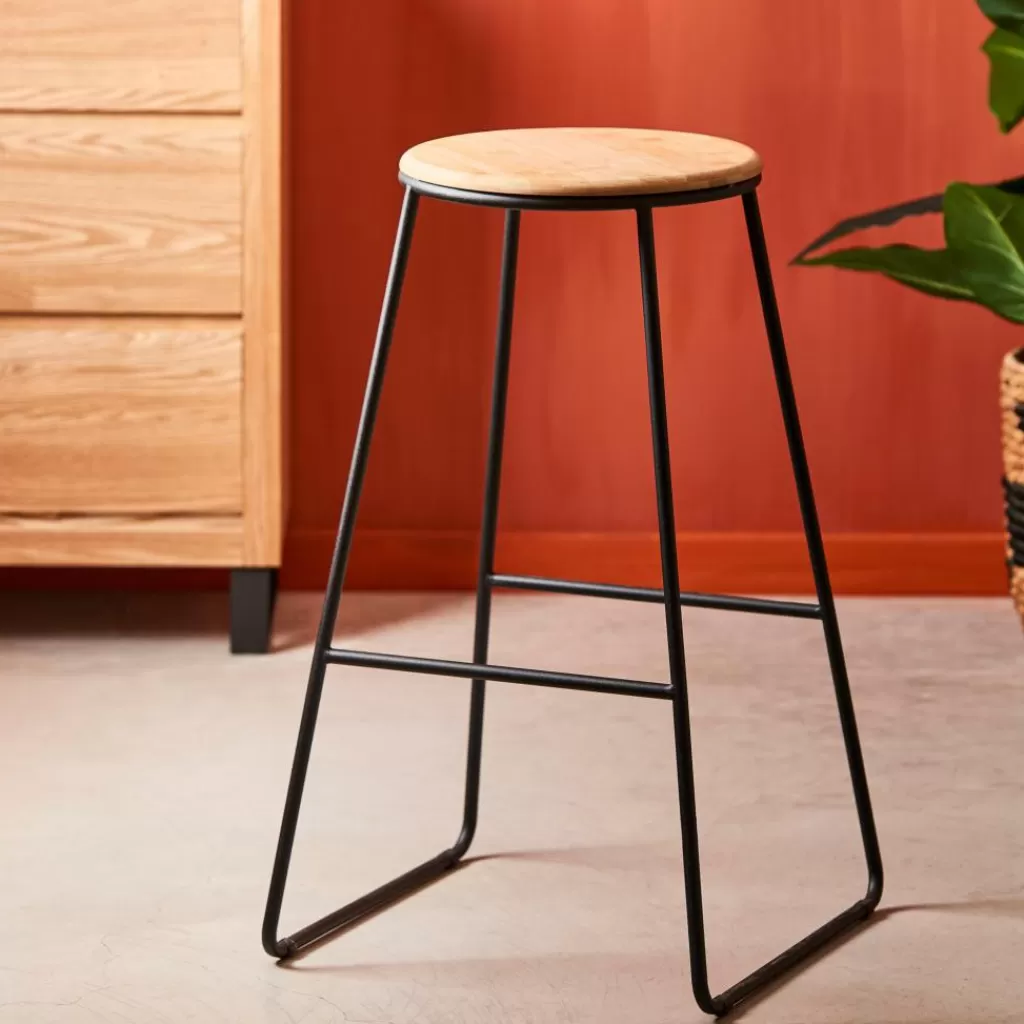 Online GIULIA Taburete Negro, Natural Taburetes De Bar