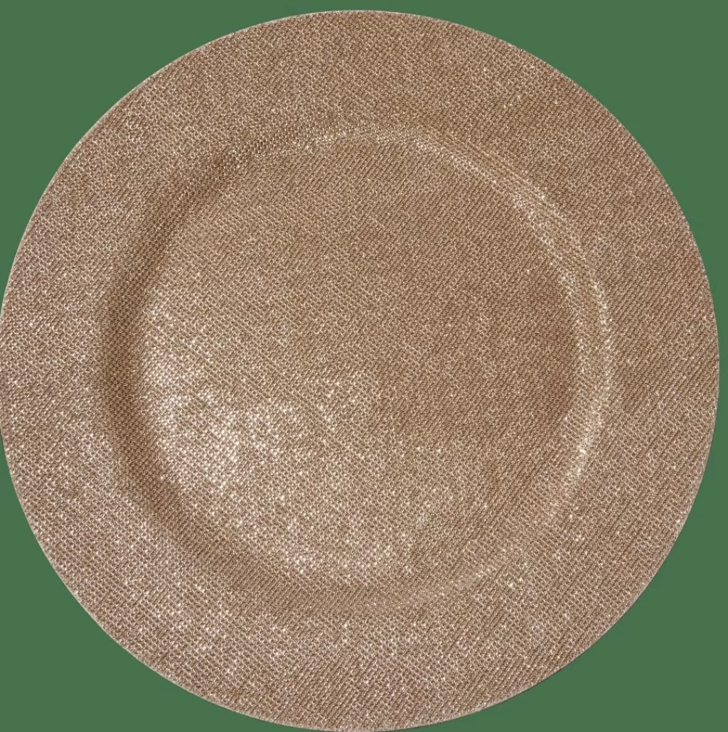 Cheap GLITTER Plato Deco Dorado Platos Decorativos
