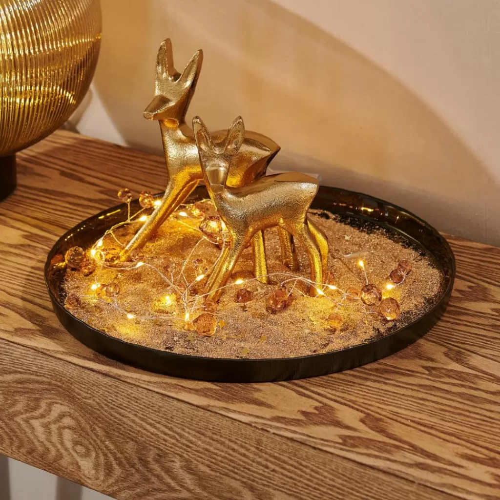 New GOLDY Decorativa Ciervo Dorado Figuras Decorativas