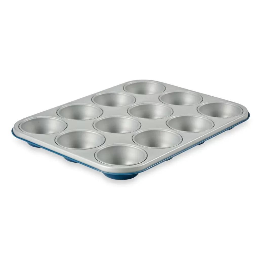 Store GREENBAKE Molde Para El Horno Para 12 Muffins Azul Moldes