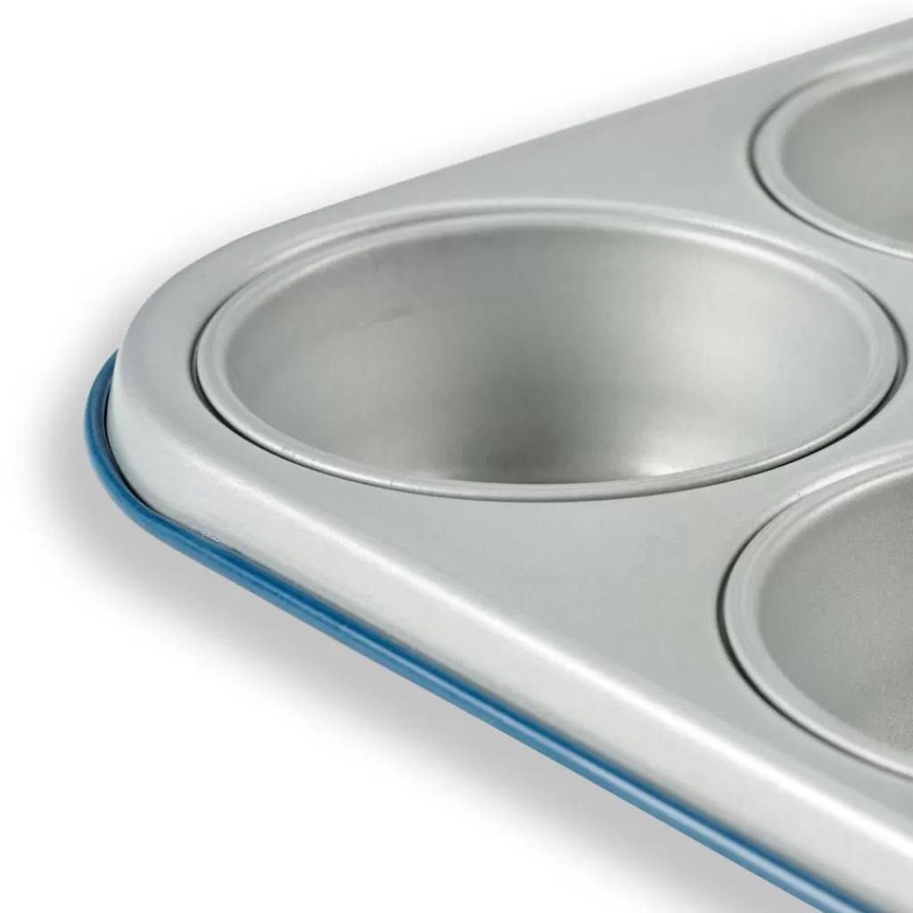 Store GREENBAKE Molde Para El Horno Para 12 Muffins Azul Moldes
