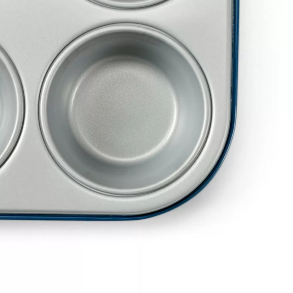Store GREENBAKE Molde Para El Horno Para 12 Muffins Azul Moldes