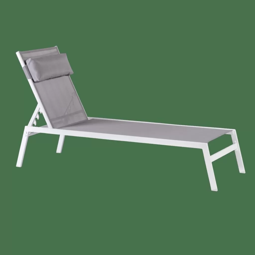Best Sale HUGO Tumbona Blanco, Gris Hamacas De Exterior
