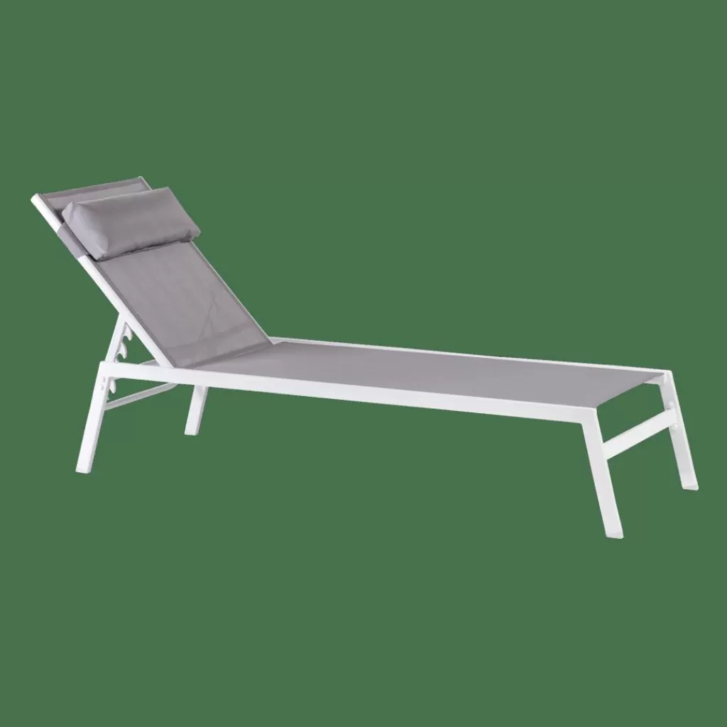 Best Sale HUGO Tumbona Blanco, Gris Hamacas De Exterior