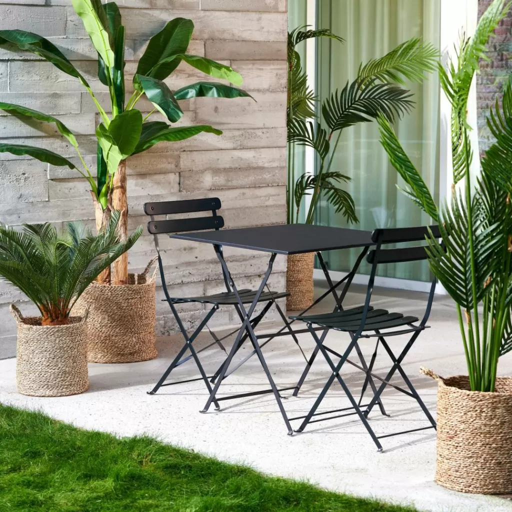 Discount IMPERIAL Mesa Plegable Cuadrado Negro Mesas De Bistro | Mesas De Jardín