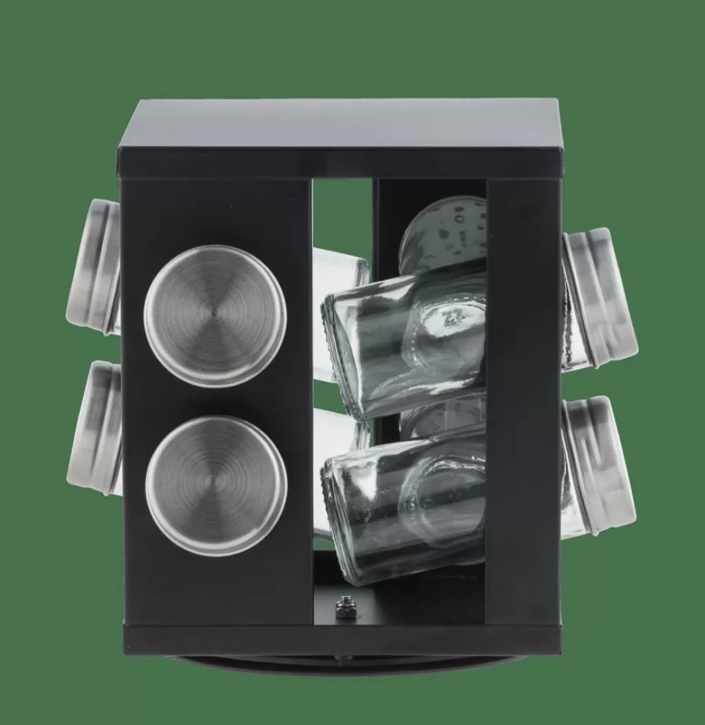 Online INDUSTRIA Carrusel De Hierbas 8 Botes Negro Tarros De Hierbas