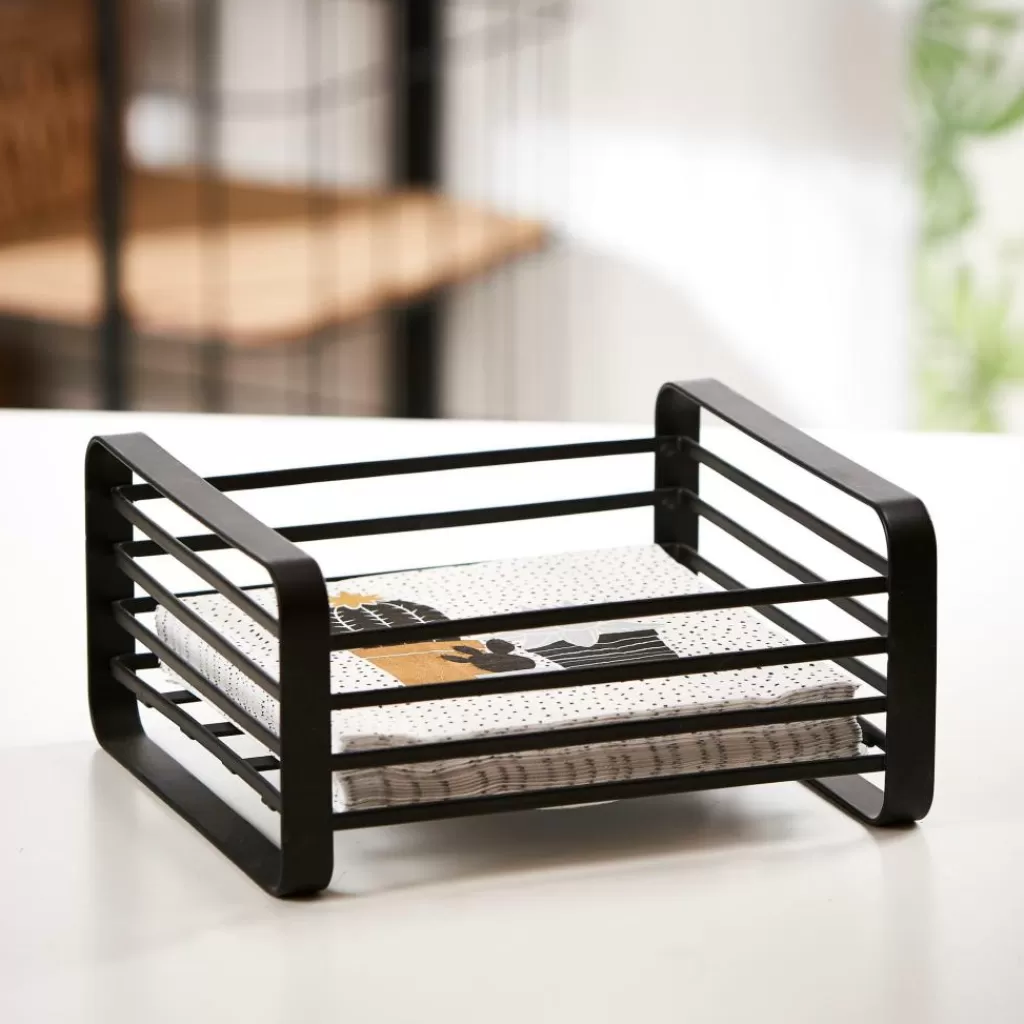 Cheap INDUSTRIA Servilletero Negro Accesorios De Cocina