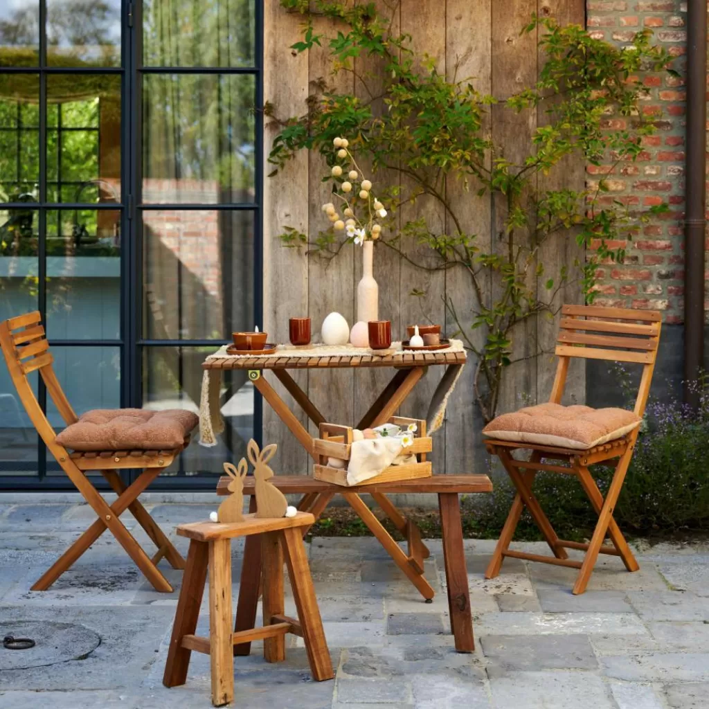 Cheap KOS Mesa Plegable Natural Mesas De Bistro | Mesas De Jardín