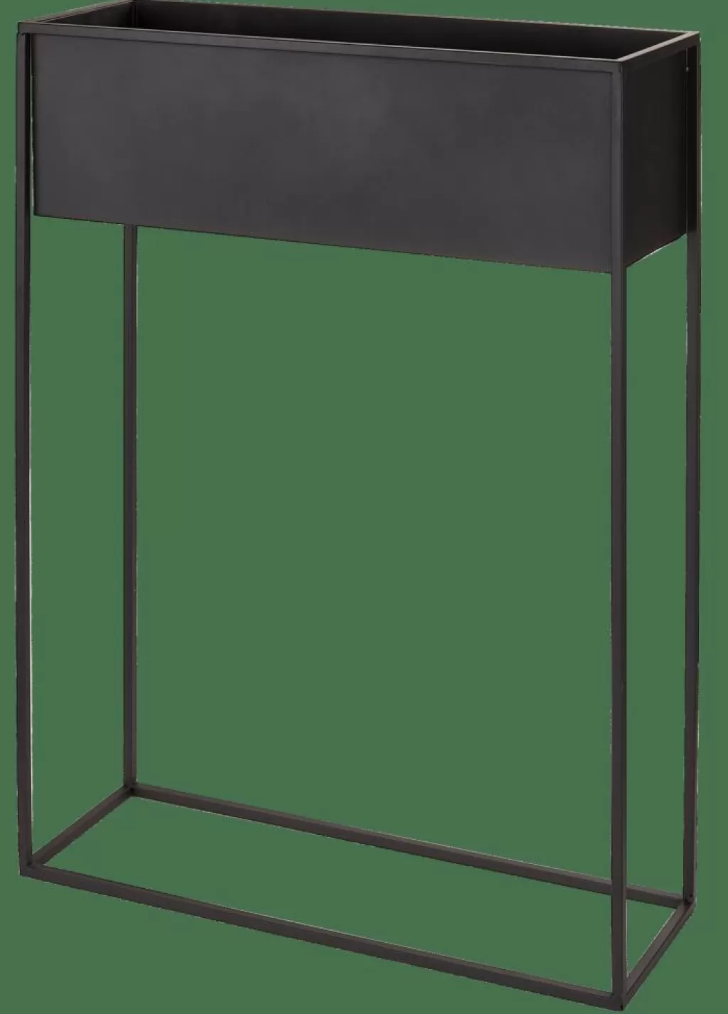 Clearance LARGO Macetero Negro Soportes Para Plantas
