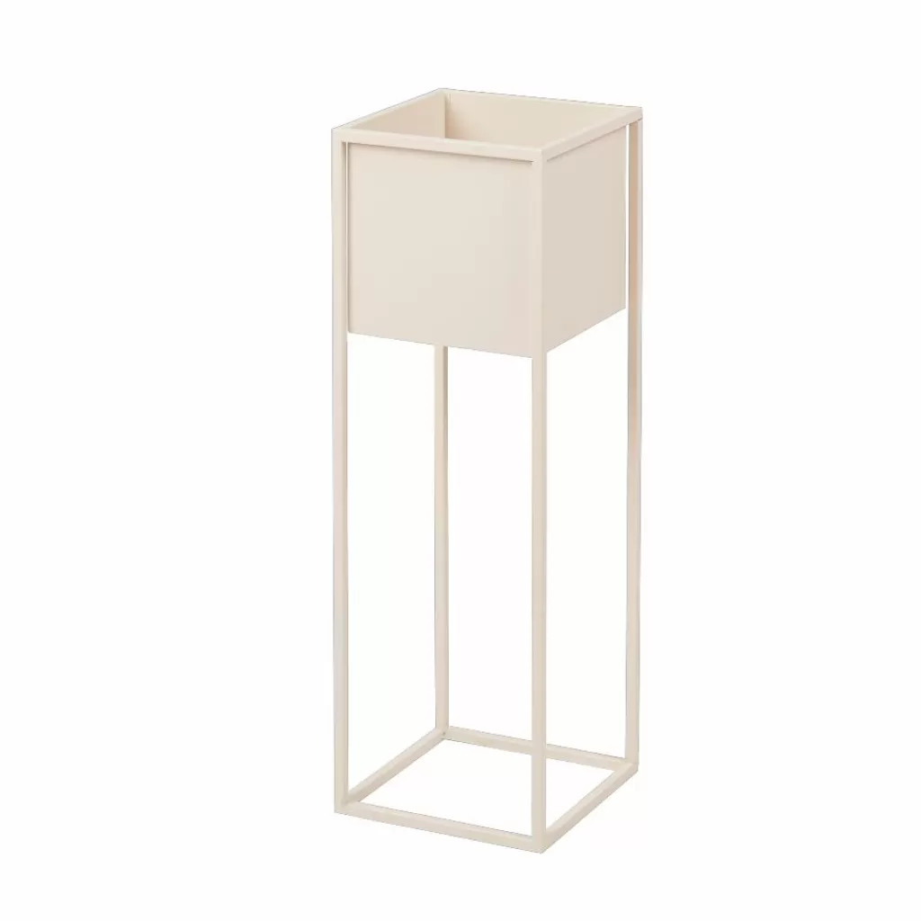 Outlet LARGO Macetero Negro Soportes Para Plantas