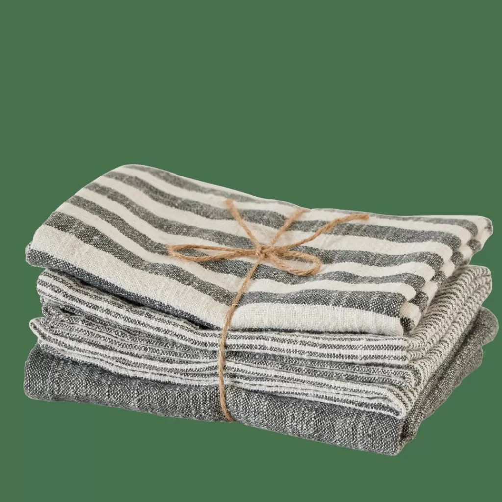 Best Sale LAURENT Paños De Cocina Juego De 3 Gris Panos De Cocina