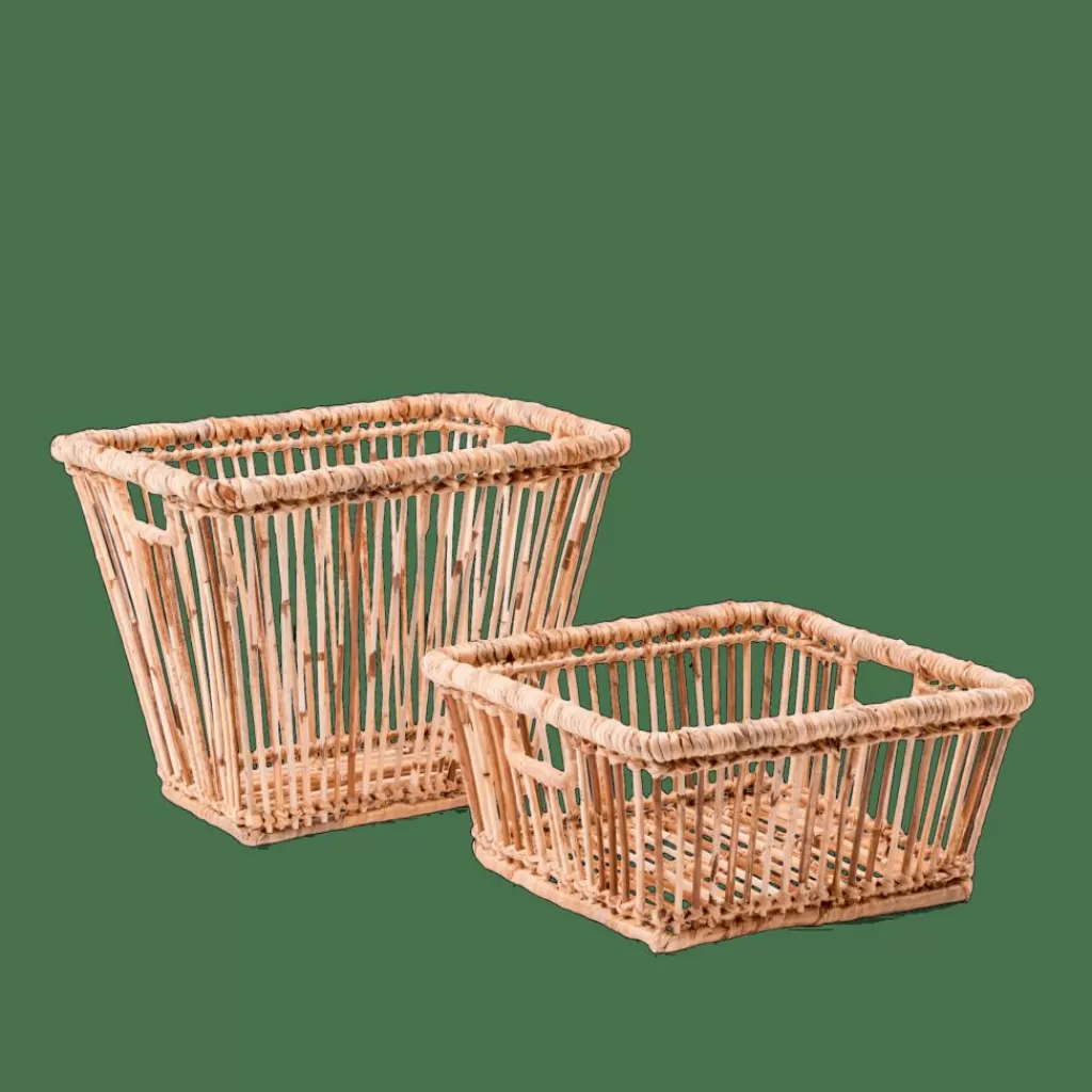 Cheap LIANO Cesta Natural Cajas De Almacenamiento