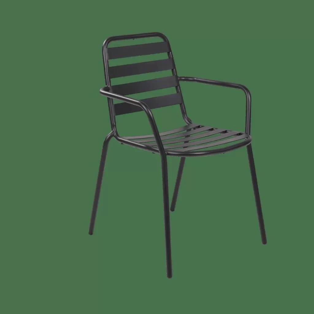 Fashion LIVA Silla Negro Sillas De Bistro | Sillas De Jardín