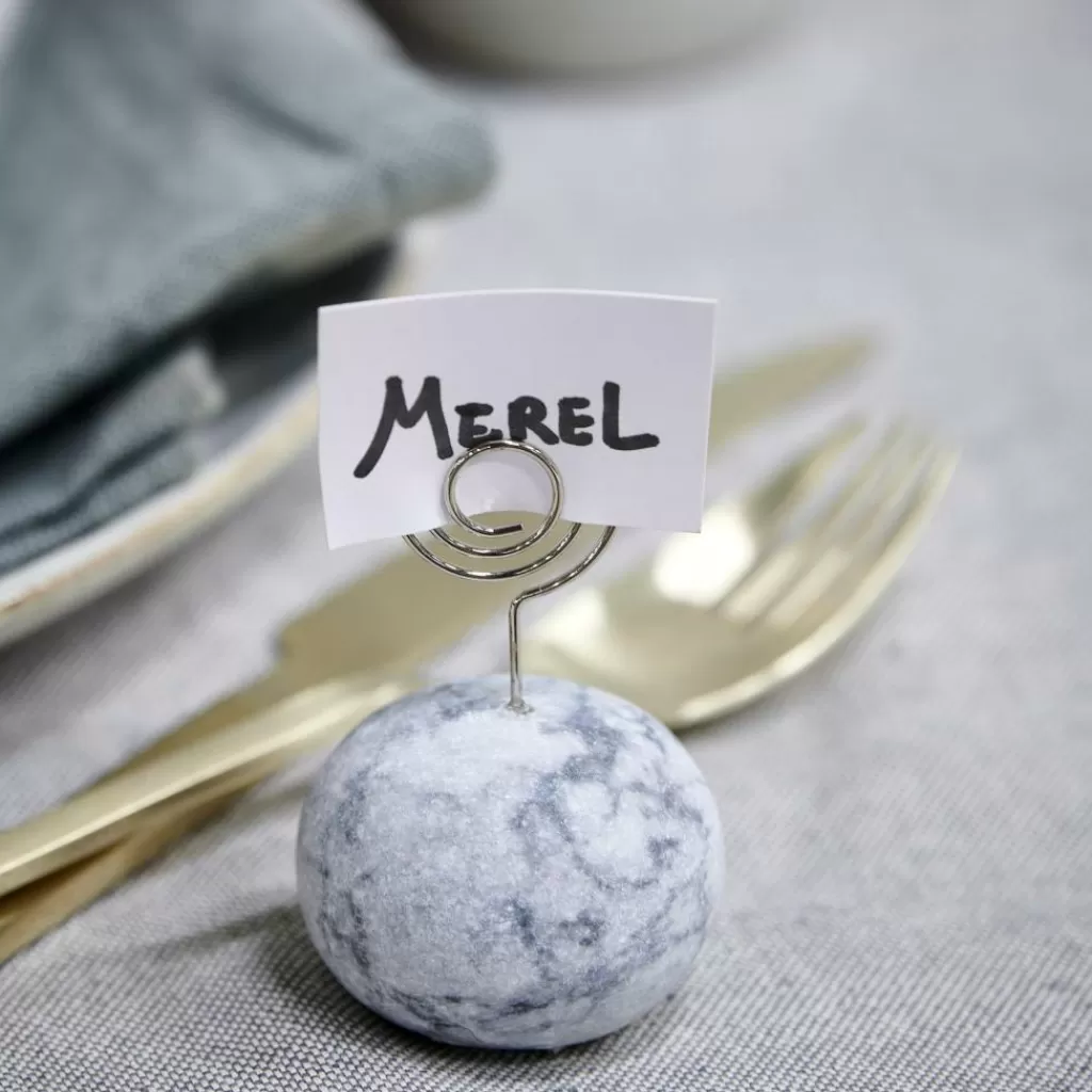 Outlet MARBLE Tarjetero Blanco Identificadores De Mesa