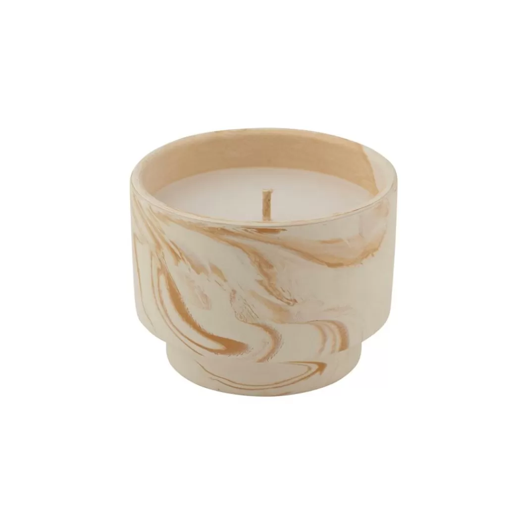 Clearance MARBLE Vela De Exterior Blanco, Naranja Velas Para Exterior