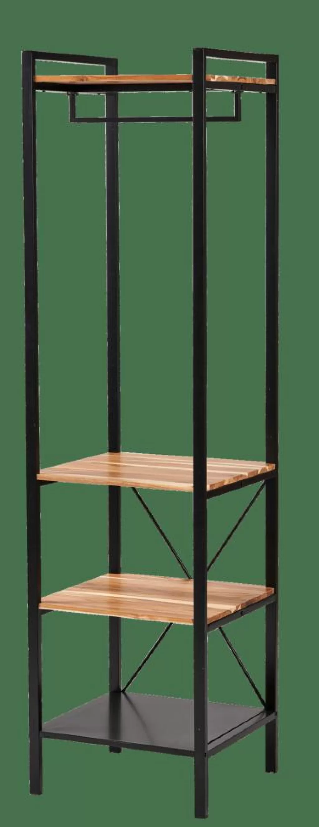 New MARCEL Ropero Negro Estantes
