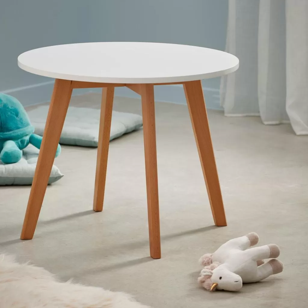 Online MATHIAS Mesa Para Niños Blanco, Natural Niños Kids | Muebles Para Niños