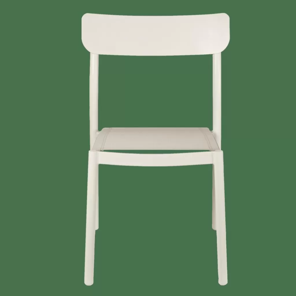 Clearance MAVAS Silla Apilable Blanco Sillas De Jardín