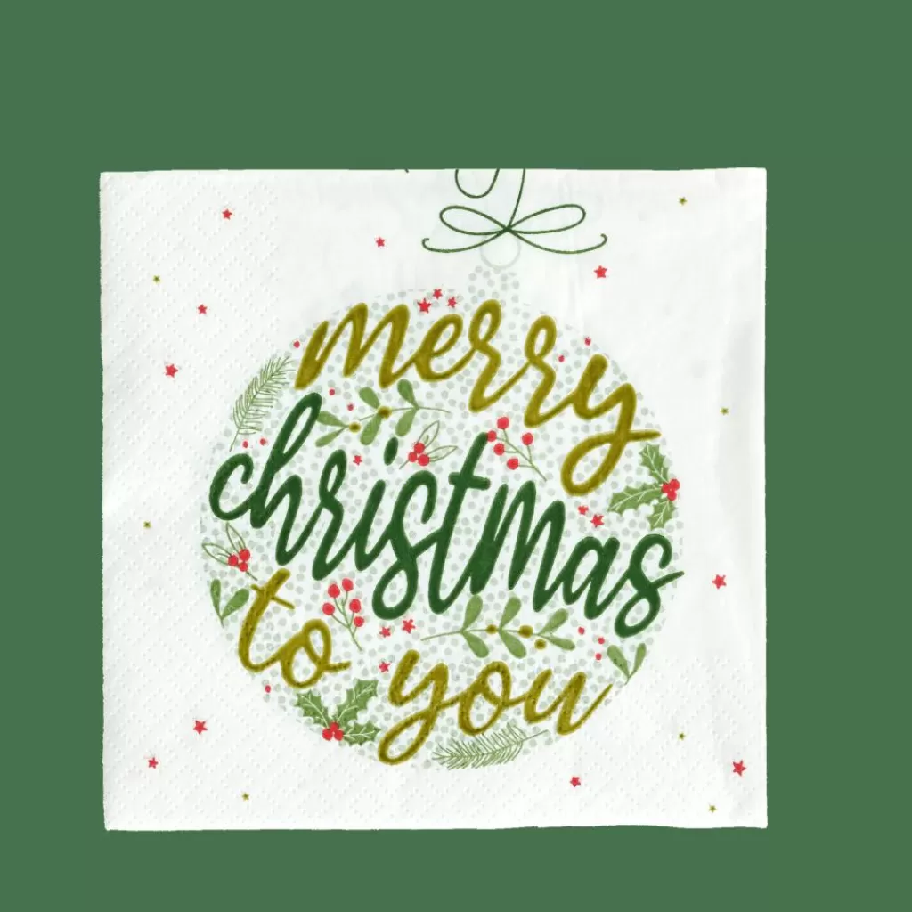 Online MERRY TO YOU Paquete De 20 Servilletas Verde Servilletas