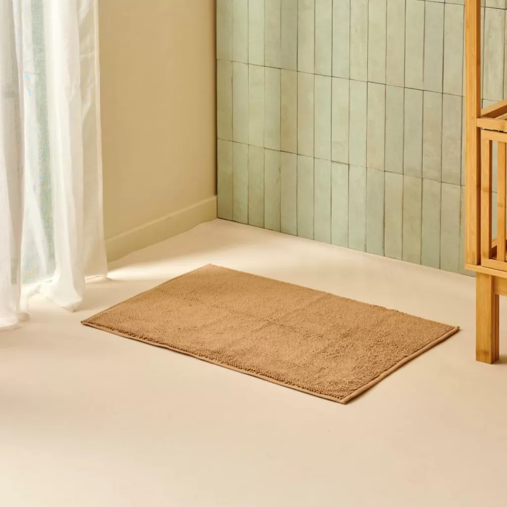 Outlet MINERAL Alfombra De Baño Beis Alfombras De Baño