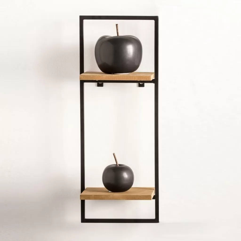 New MIX&MATCH Estantería De Pared Negro, Natural Estanterías