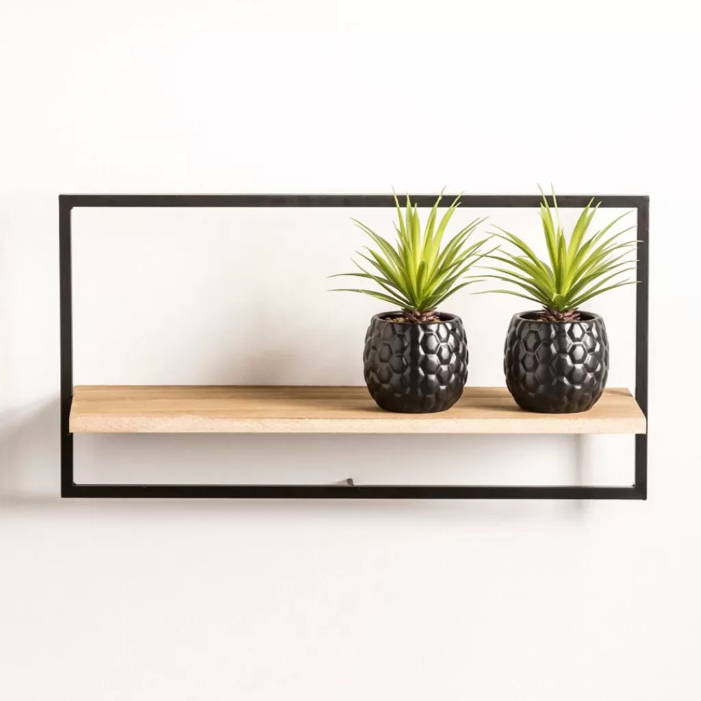 Best MIX&MATCH Estantería De Pared Negro, Natural Estanterías