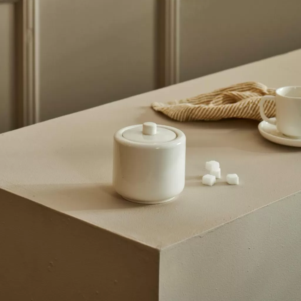 New MOON Azucarero Con Tapa Blanco Accesorios De Café | Accesorios De Té