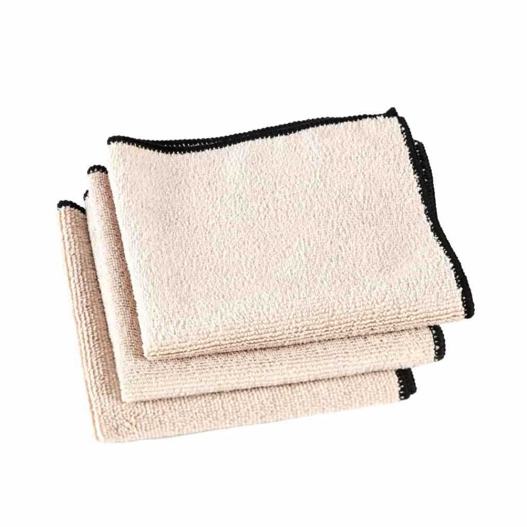 Cheap MULTI Paño De Microfibra Juego De 3 Caqui Panos De Cocina