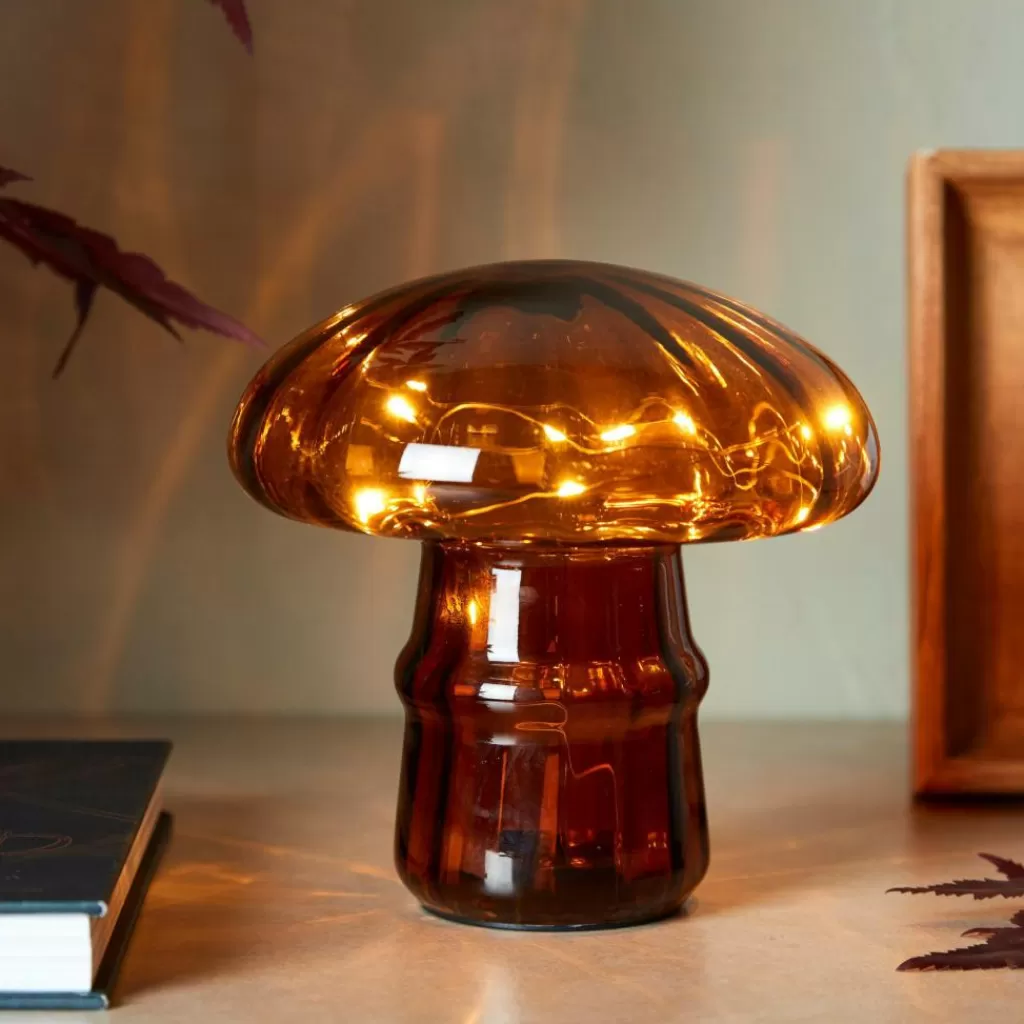Outlet MUSHRO Lámpara Decorativa Marrón Otoño | Lamparas De Mesa