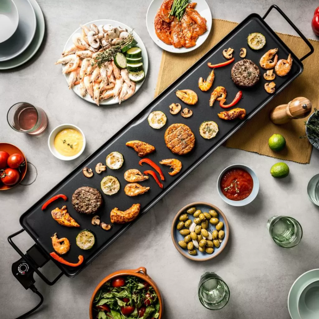 Hot NEW PLANCHA Plancha Para Asar XXXL Negro Equipamiento De Cocina