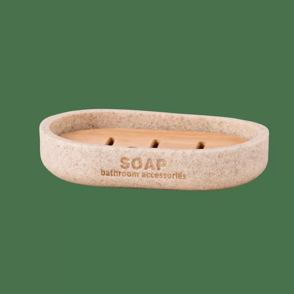 Outlet NEW RESIN Jabonera Natural Accesorios De Tocador