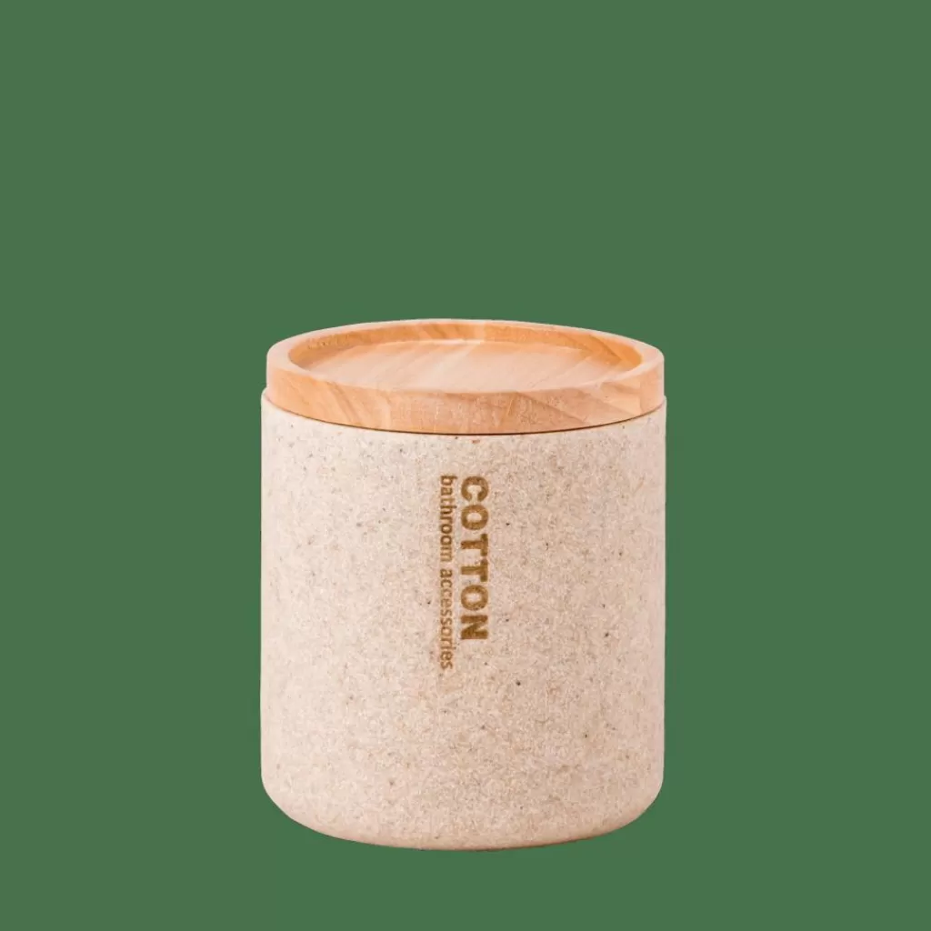 Best NEW RESIN Soporte De Algodones Natural Accesorios De Tocador