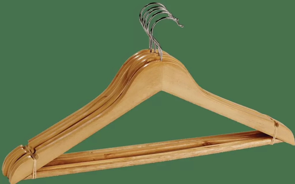 Cheap NEW WOOD Perchas Juego De 5 Natural Perchas