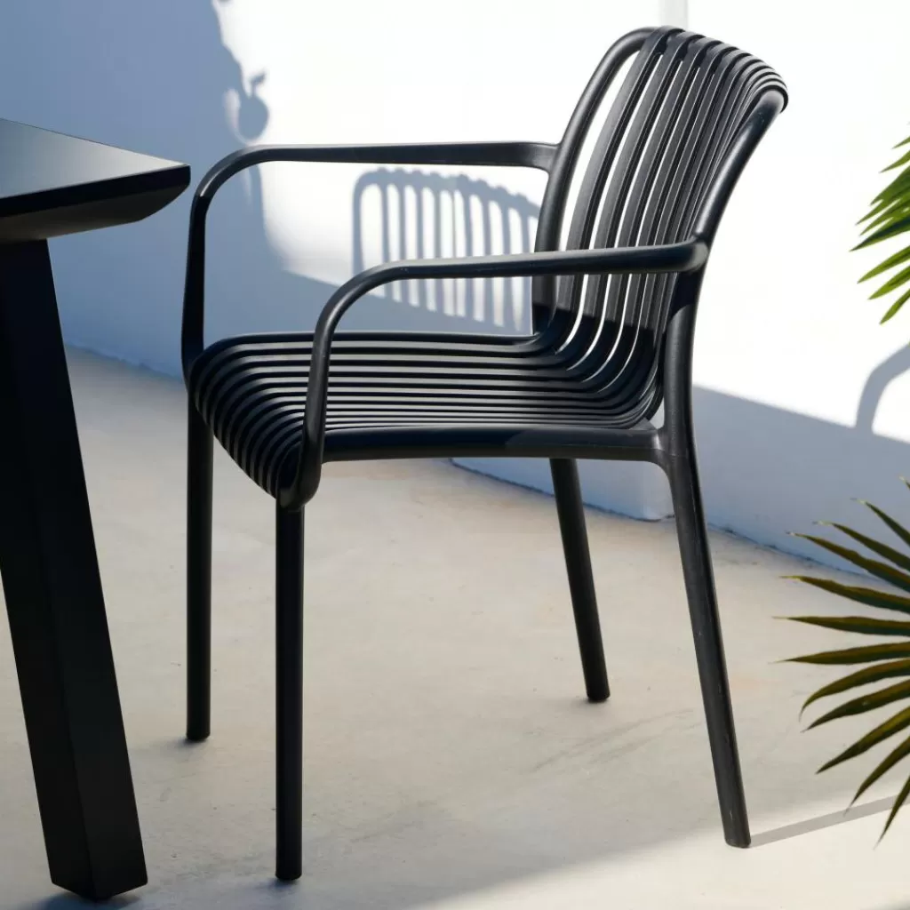 Cheap NOMI Silla Negro Sillas De Jardín