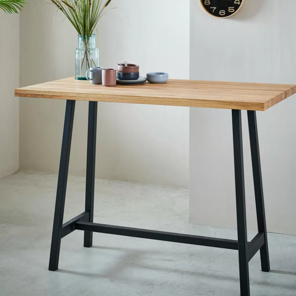 New OAK SPLIT Mesa De Bar Natural Mesas De Bar