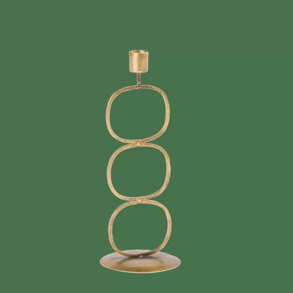Outlet OVAL Portavelas Dorado Candelabros