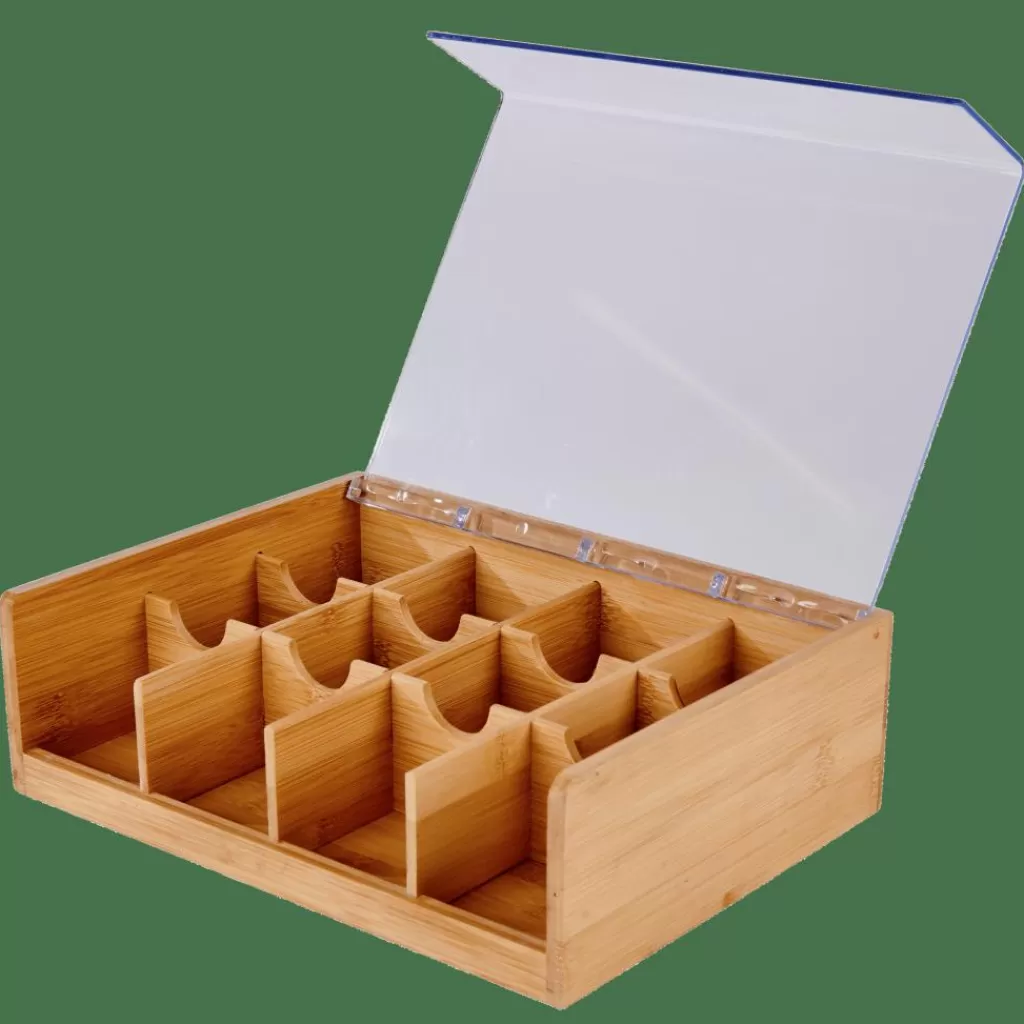 Best Sale PANDA Caja Para Té 12 Compartim. Natural Accesorios De Té