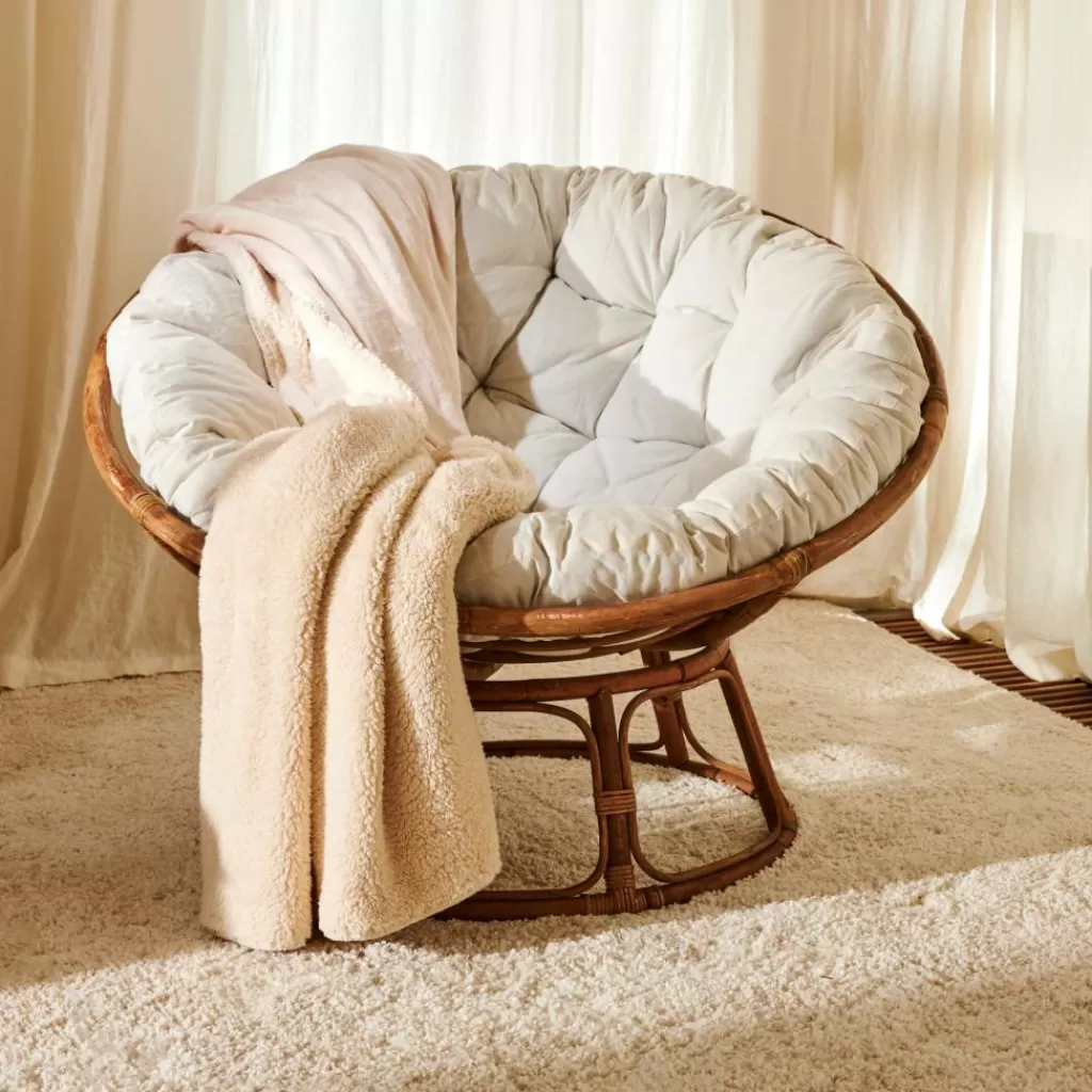 Best PAPASAN Silla Natural, Blanco Apagado Sillones