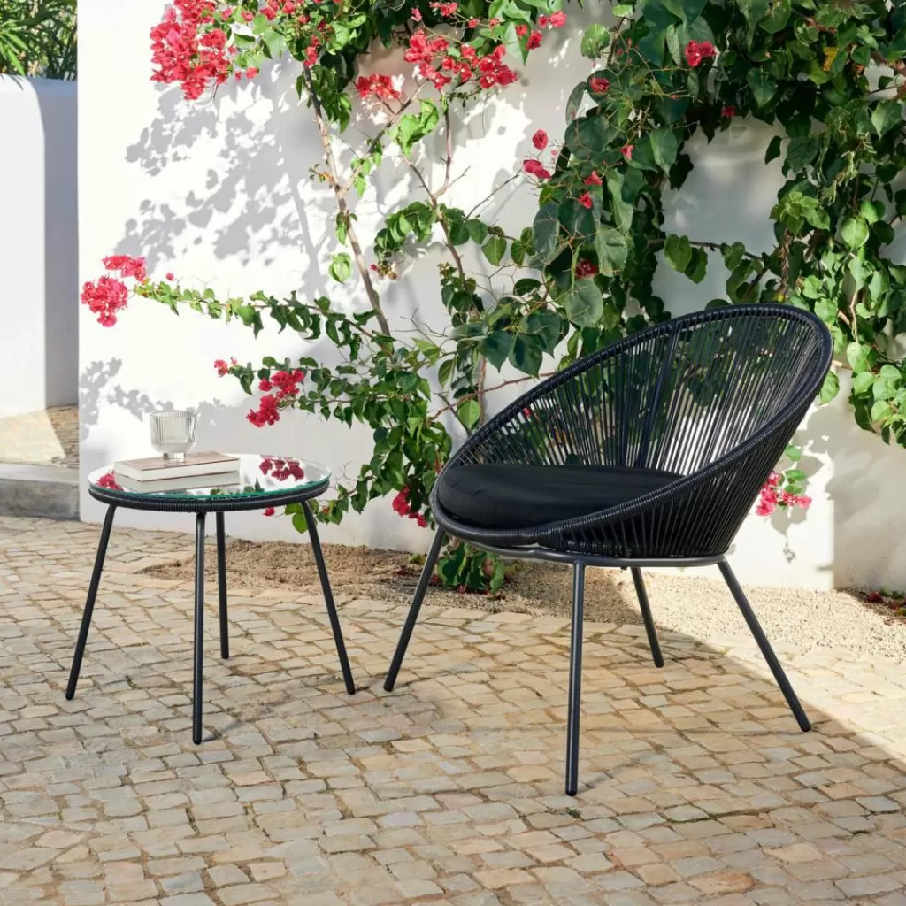 Online PAPAYO & ACAPULCO Conjunto Lounge Negro Sillas Lounge | Conjuntos Lounge