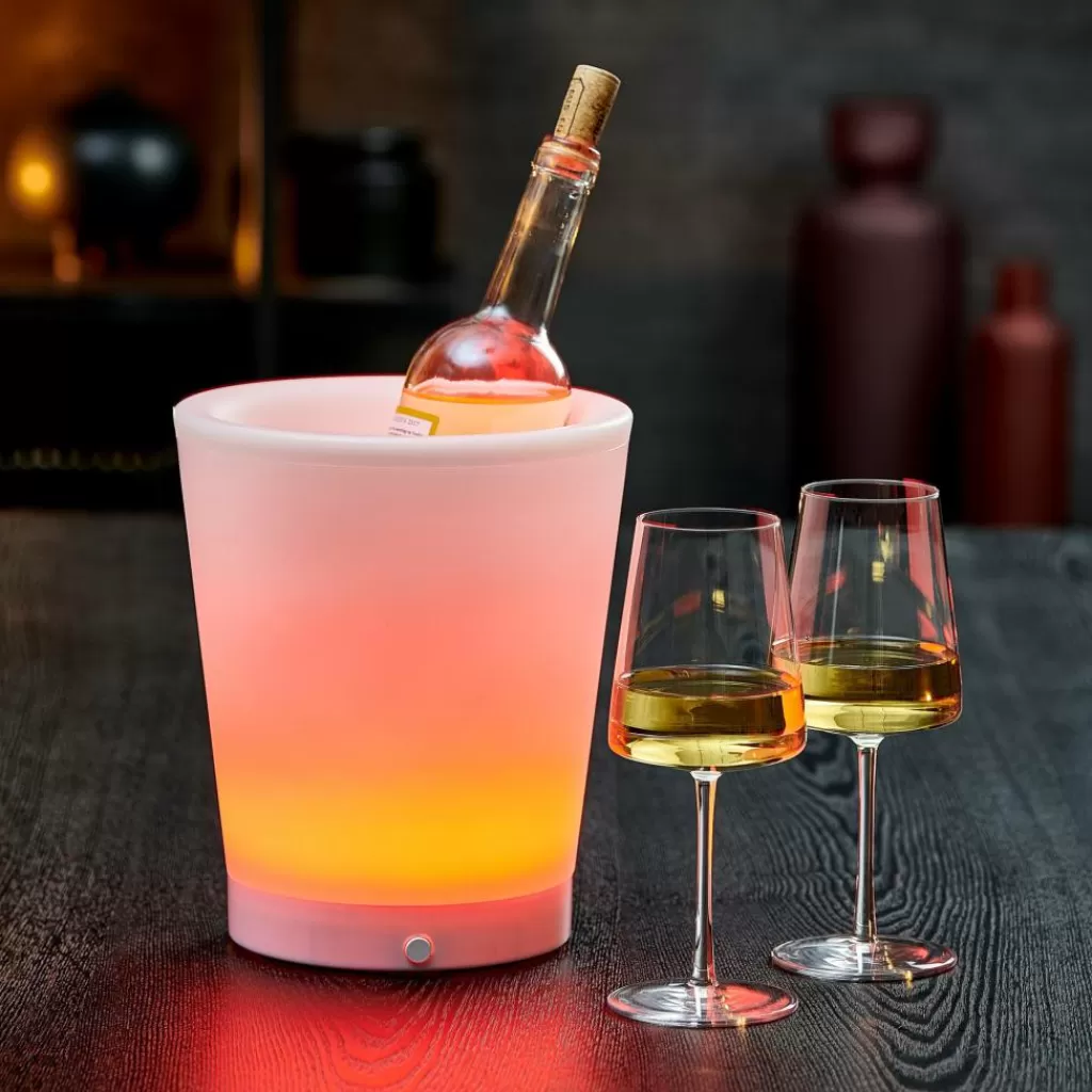 New PARTY Enfriador De Vino Con Led Amb Blanco Enfriadores Vino