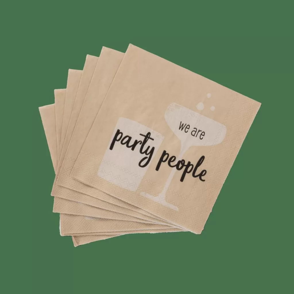 Shop PARTY PEOPLE Paquete De 20 Servilletas Beis Servilletas