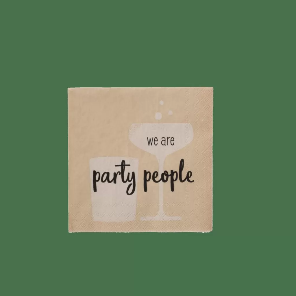 Shop PARTY PEOPLE Paquete De 20 Servilletas Beis Servilletas