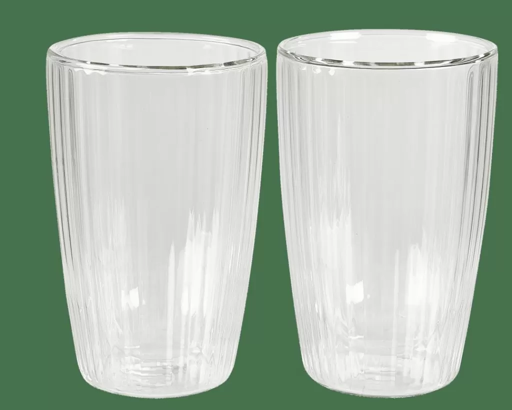 Hot PAUSA Vaso De Doble Pared Juego De 2 45 CL Transparente Vasos Para Café | Vasos Para Té