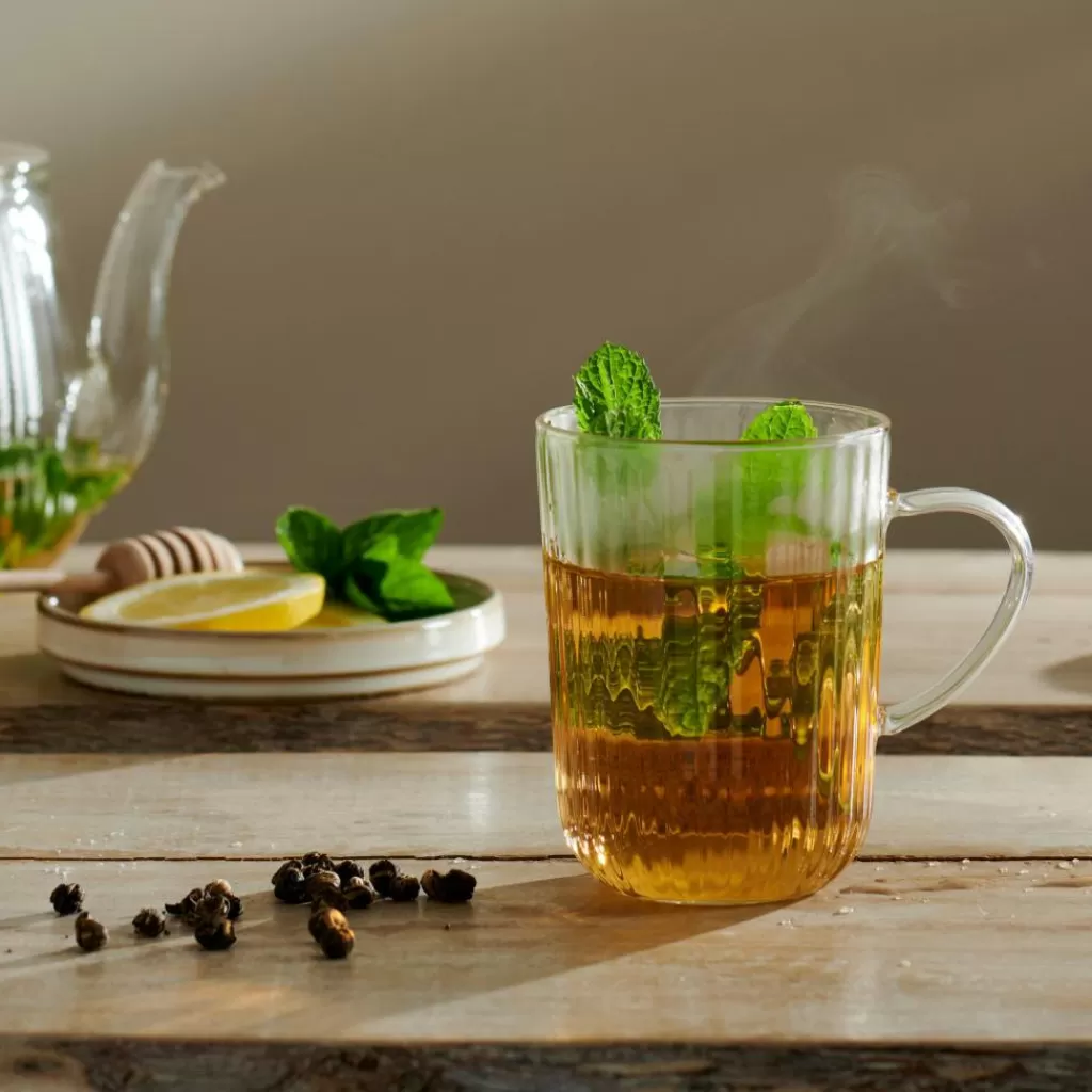 Cheap PAUSA Vaso De Té Con Asa 45 CL Transparente Vasos Para Té | Vasos Para Café