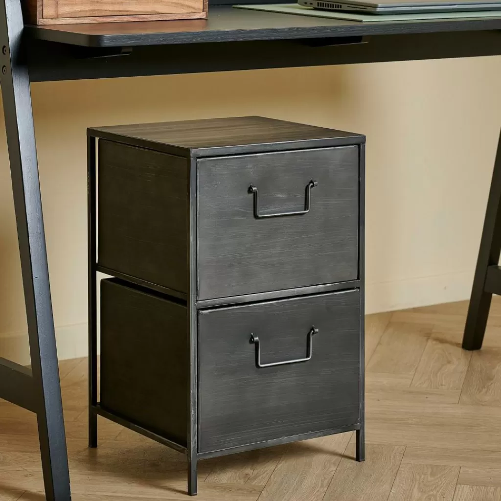 Sale PHARMA Cajonera 2 Cajones Negro Cajoneras