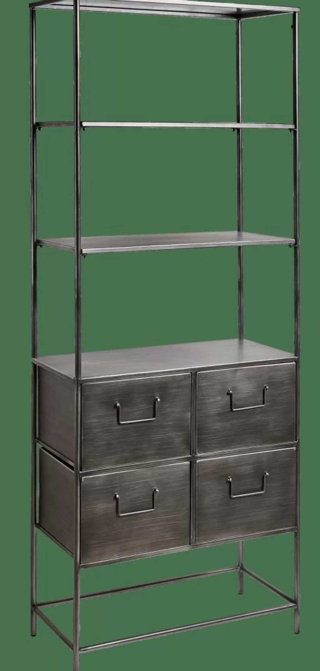 Outlet PHARMA Estantería De Pared Con 4 Cajones Negro Estanterías