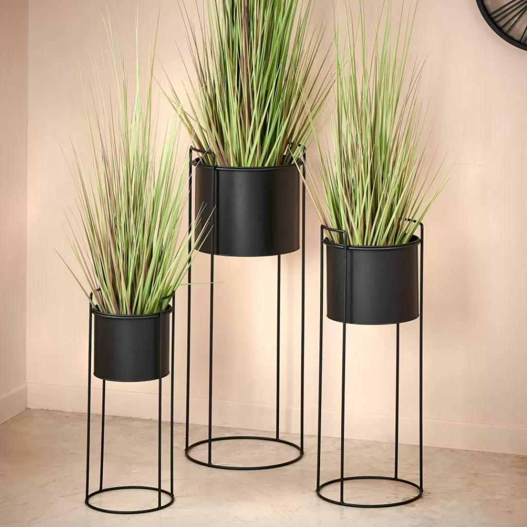 Best PLUTO Macetero Negro Soportes Para Plantas