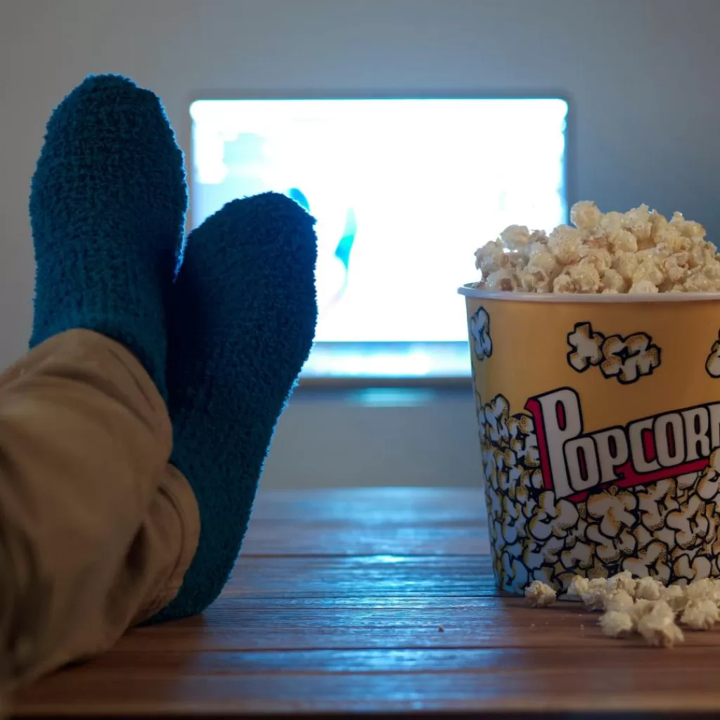 Shop POPCORN Cubo Popcorn Con Tapa Multicolor Cuencos