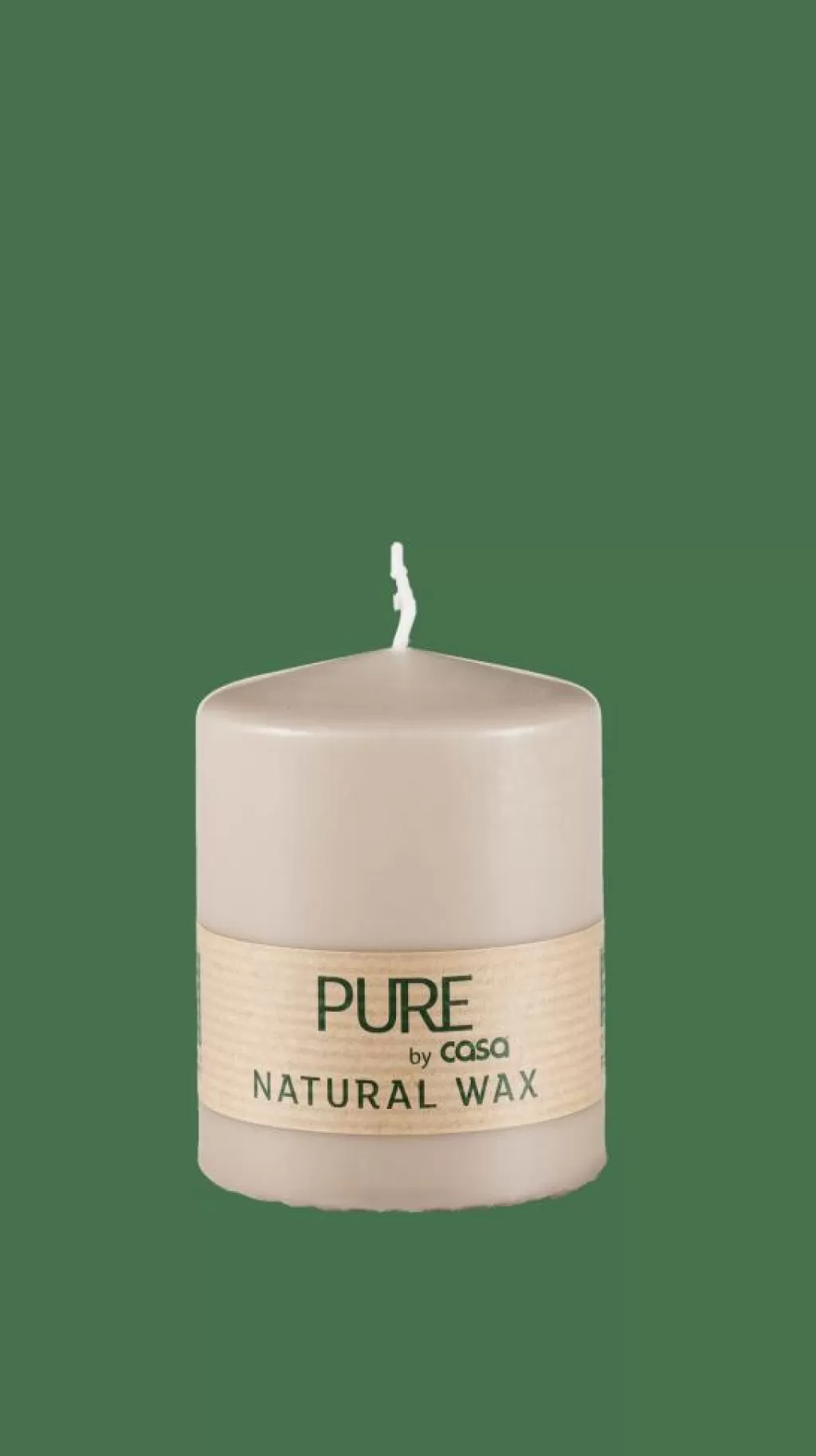 Best PURE Vela Cilíndrica Gris Velas