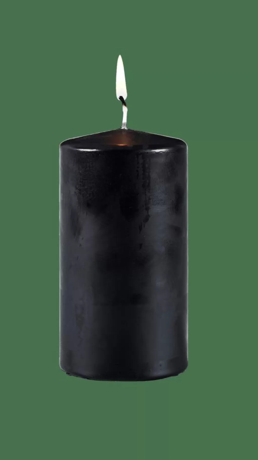 Online PURE Vela Cilíndrica Negro Velas